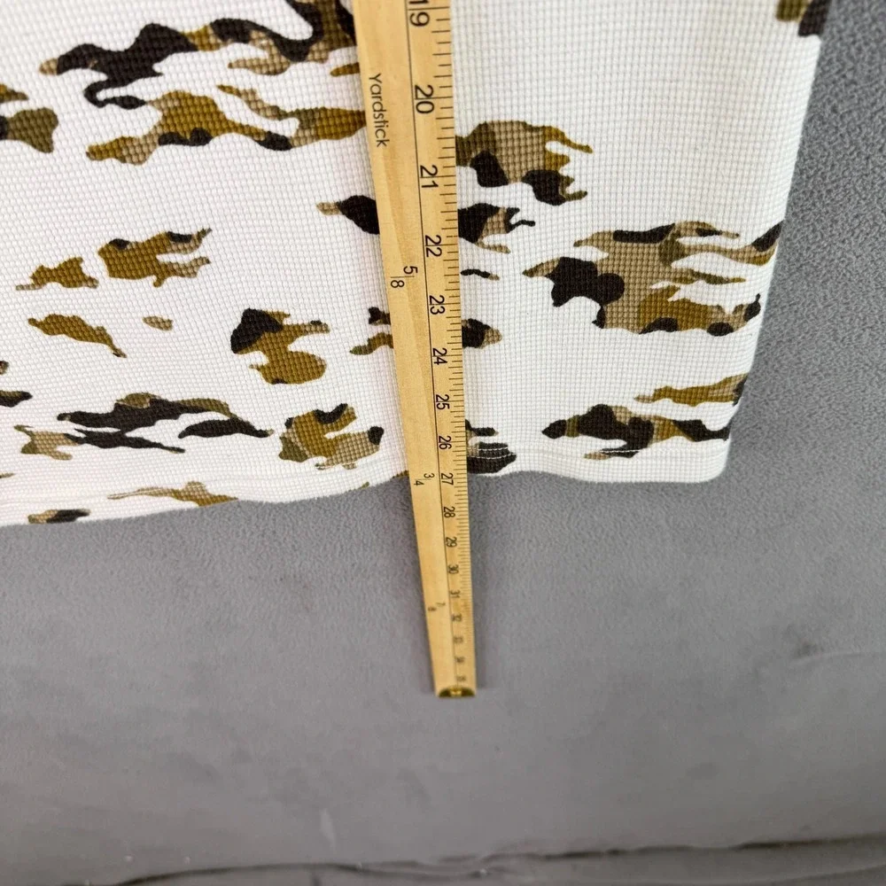 Y2K Converse Mens‎ Sweatshirt M Snow White Camo Skate Grunge Waffle Knit RARE